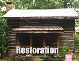 Historic Log Cabin Restoration  Manson, North Carolina